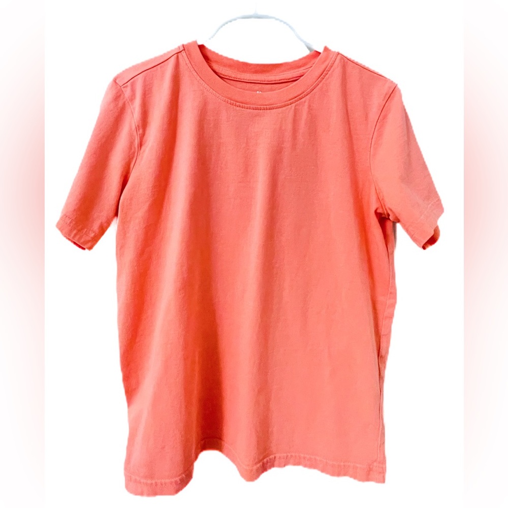 Kids Primary Size 8-9 Salmon Pink Crewneck T-Shirt